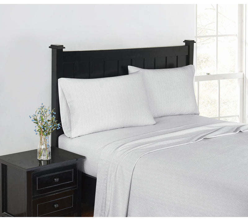 London Fog Herringbone Flannel 3 Piece Full Sheet Set — Main view