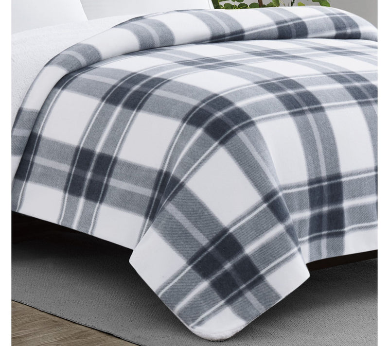 Cannon Cozy Teddy Plaid Twin/Twin XL Blanket — View 8
