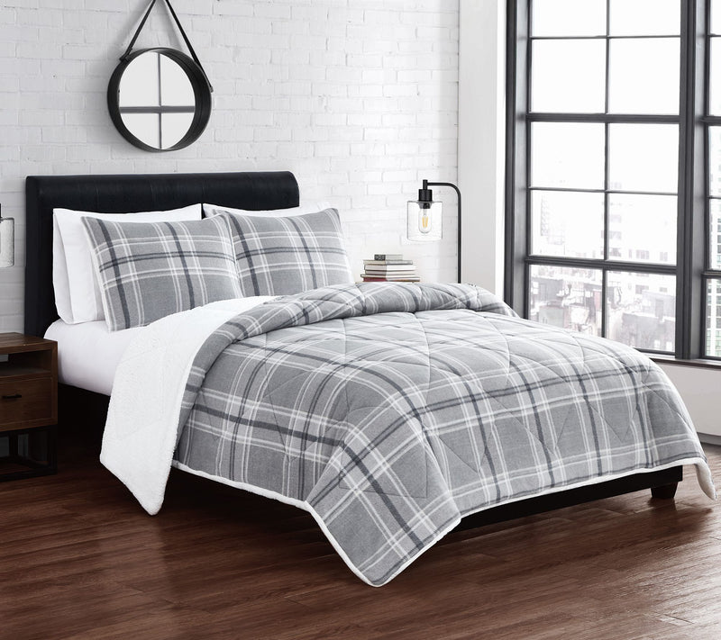 Cannon Cozy Teddy Plaid 2 Piece Twin/Twin XL Comforter Set — View 5