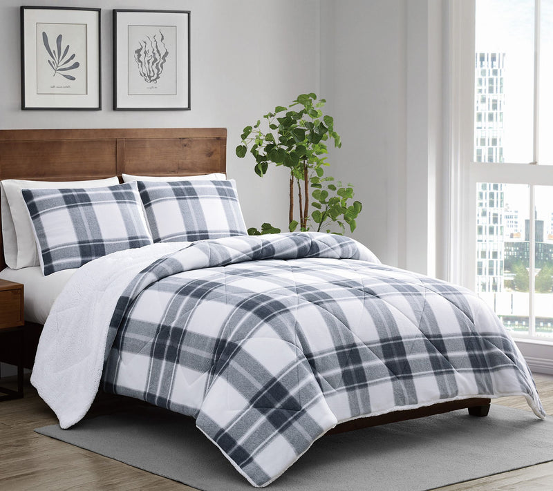 Cannon Cozy Teddy Plaid 2 Piece Twin/Twin XL Comforter Set — Main view