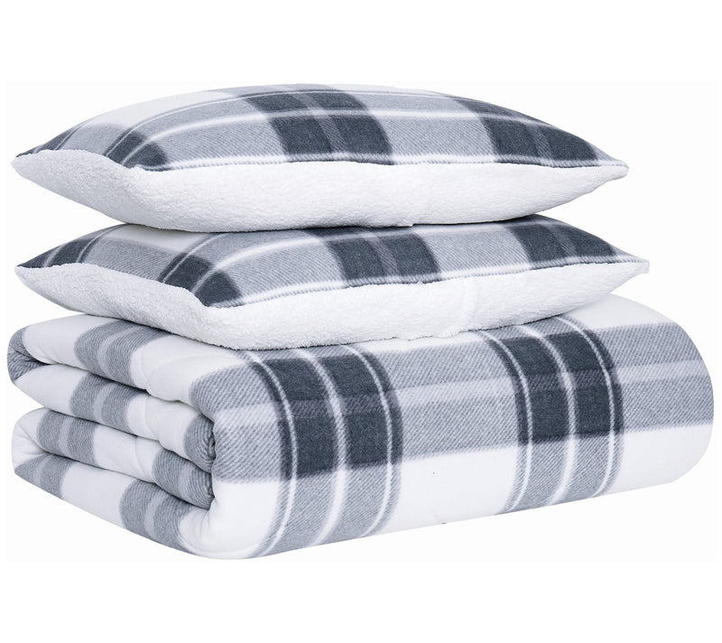 Cannon Cozy Teddy Plaid 2 Piece Twin/Twin XL Comforter Set — View 7