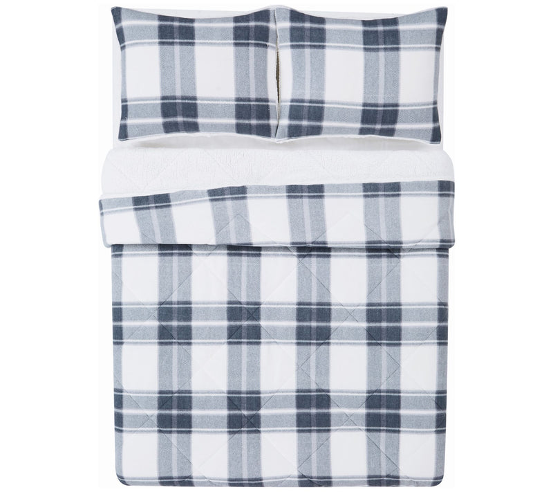 Cannon Cozy Teddy Plaid 2 Piece Twin/Twin XL Comforter Set — View 6