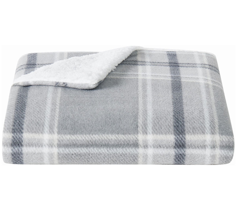 Cannon Cozy Teddy Plaid Full/Queen Blanket — View 7