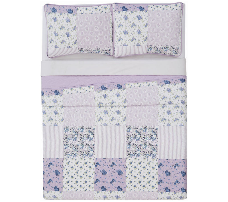 Cannon Elissa Patchwork King 3 Piece Quilt Set — View 4