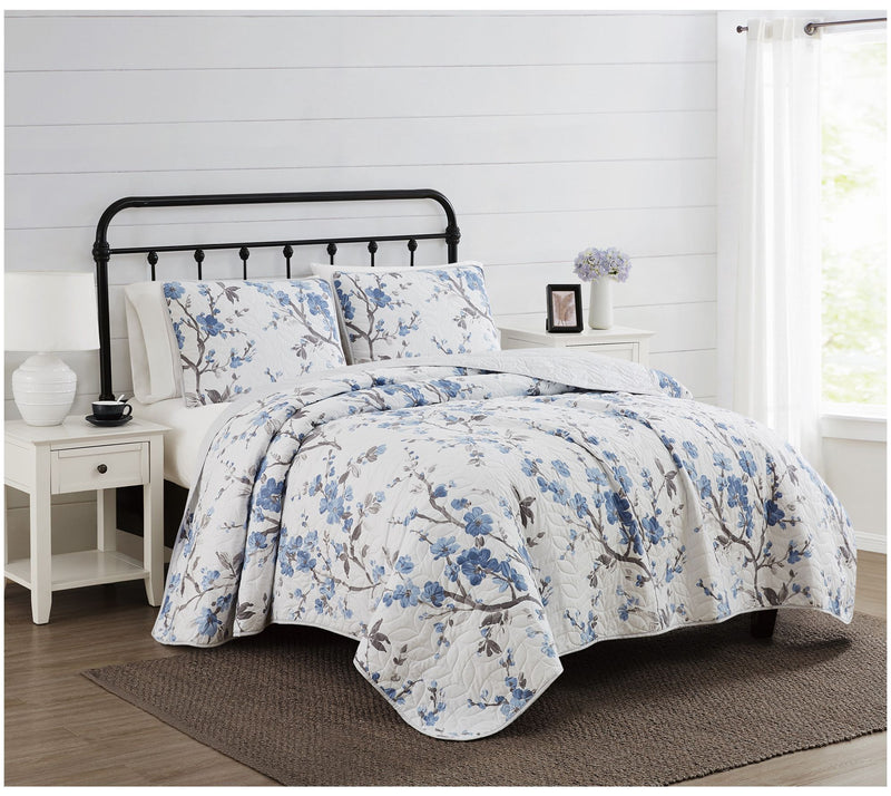Cannon Kasumi Floral King 3 Piece Quilt Set — View 3