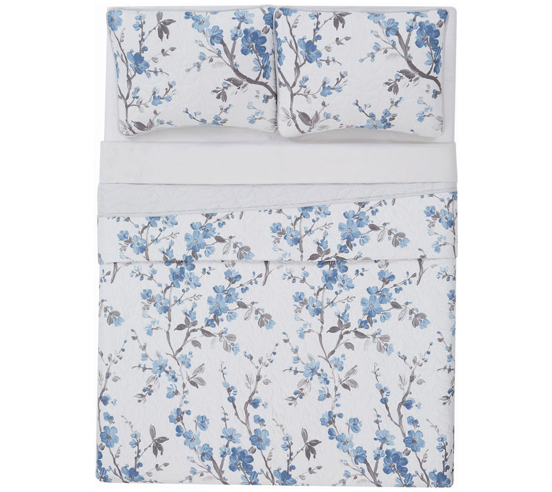 Cannon Kasumi Floral King 3 Piece Quilt Set — View 4