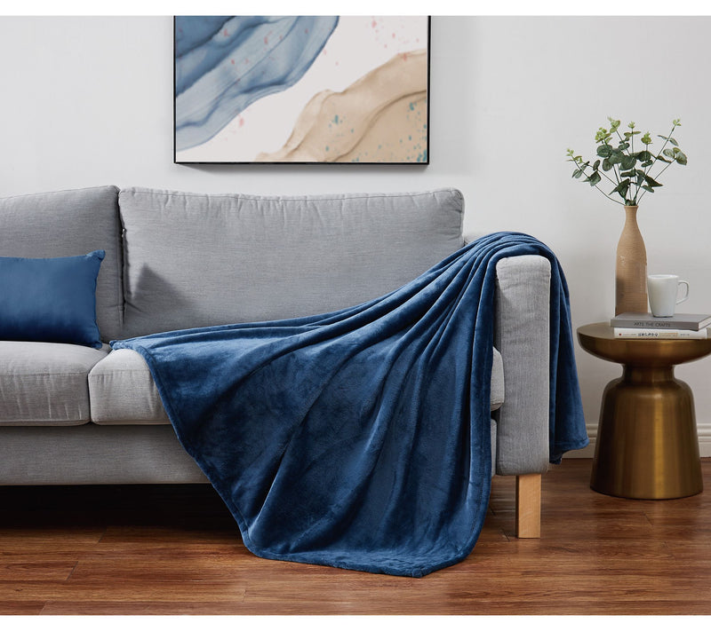 Cannon Solid Plush 50x60 Throw — View 5