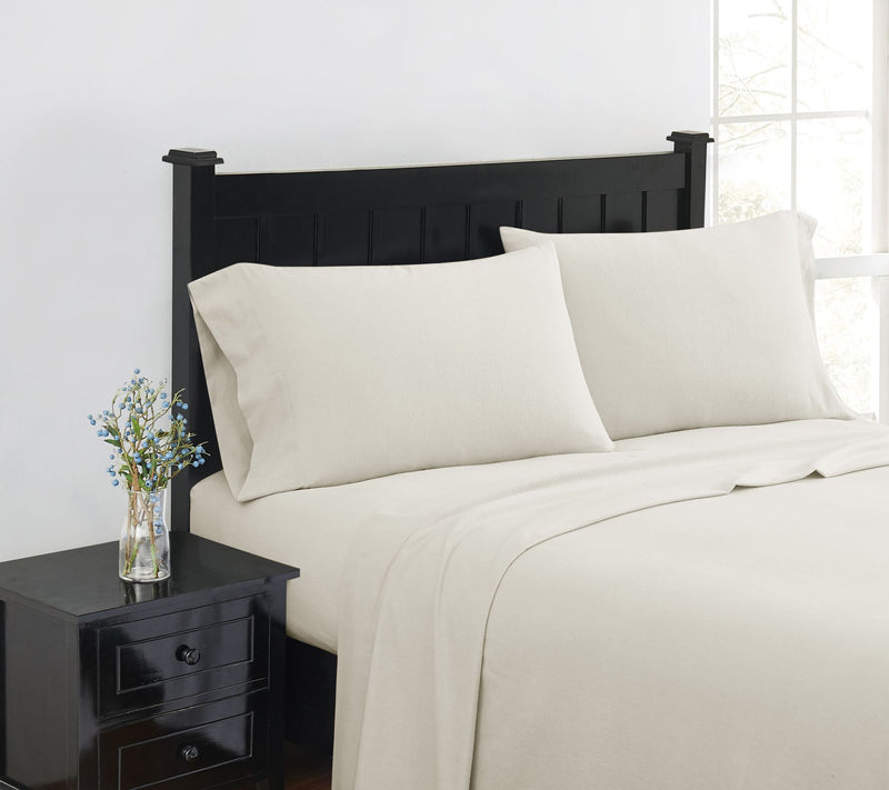 London Fog Solid Flannel Twin Sheet Set — Main view