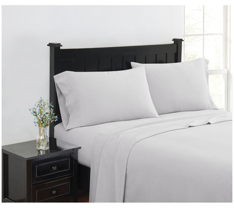 London Fog Solid Flannel Twin Sheet Set — View 5