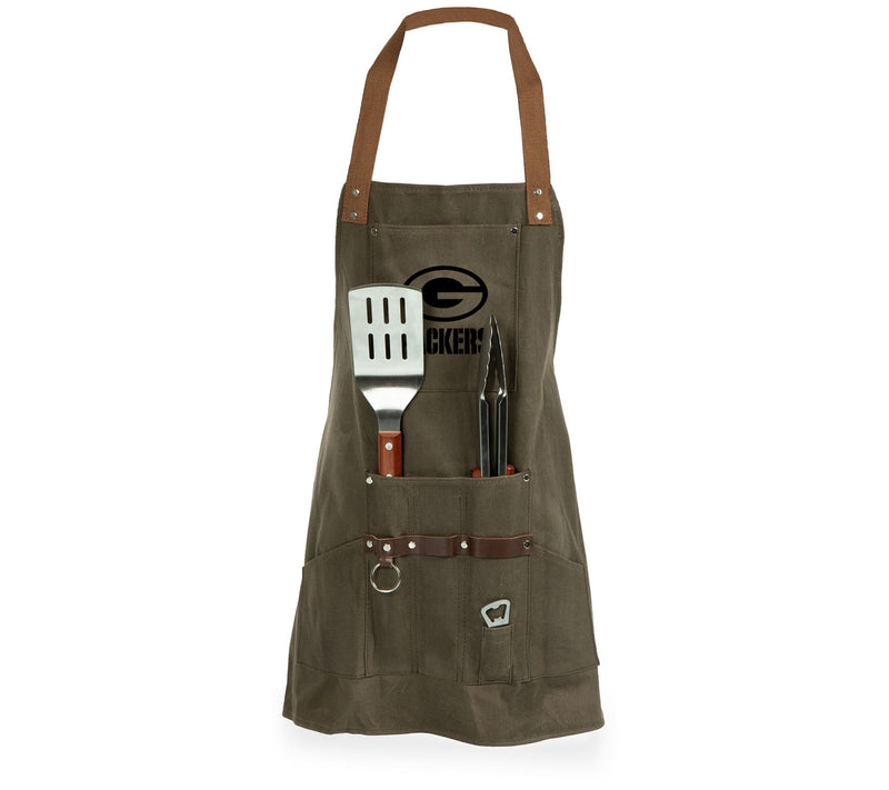 NFL BBQ Cotton Canvas Apron w/Pockets, Tools& Bottle Opener — View 41