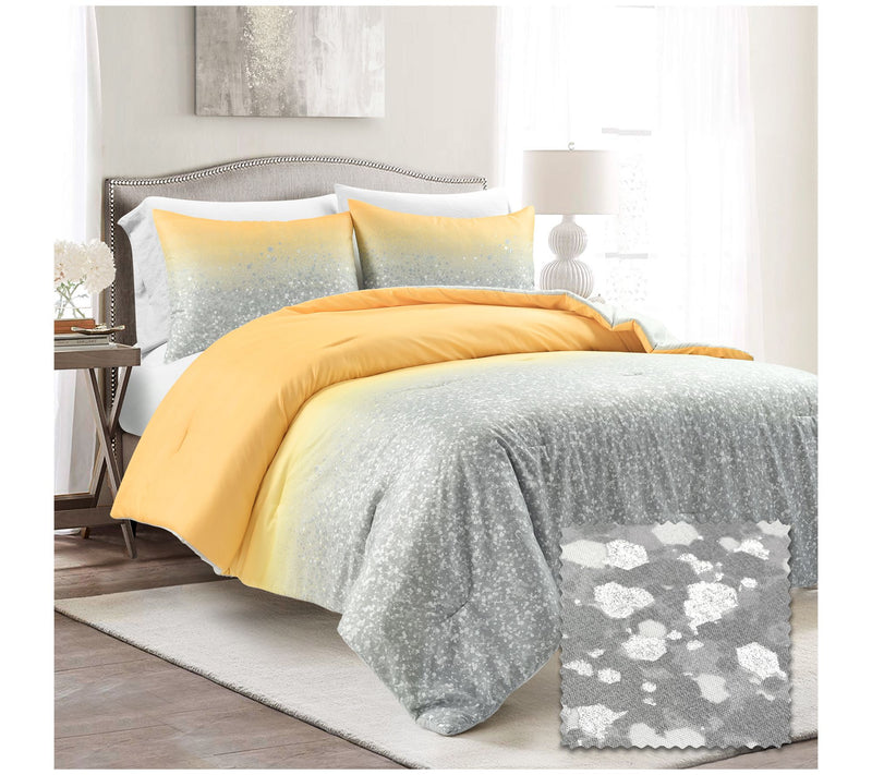 Lush Home Glitter Ombre Metallic Print FULL/QN CF Set — View 7