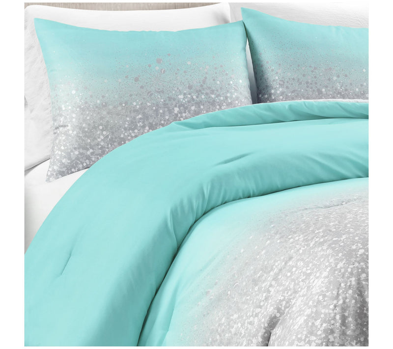 Lush Home Glitter Ombre Metallic Print FULL/QN CF Set — View 9