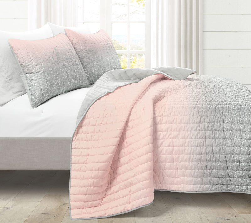 Lush Home Glitter Ombre Metallic Print FULL/QNQuilt — View 8