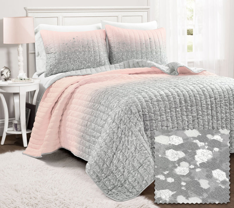 Lush Home Glitter Ombre Metallic Print FULL/QNQuilt — View 5