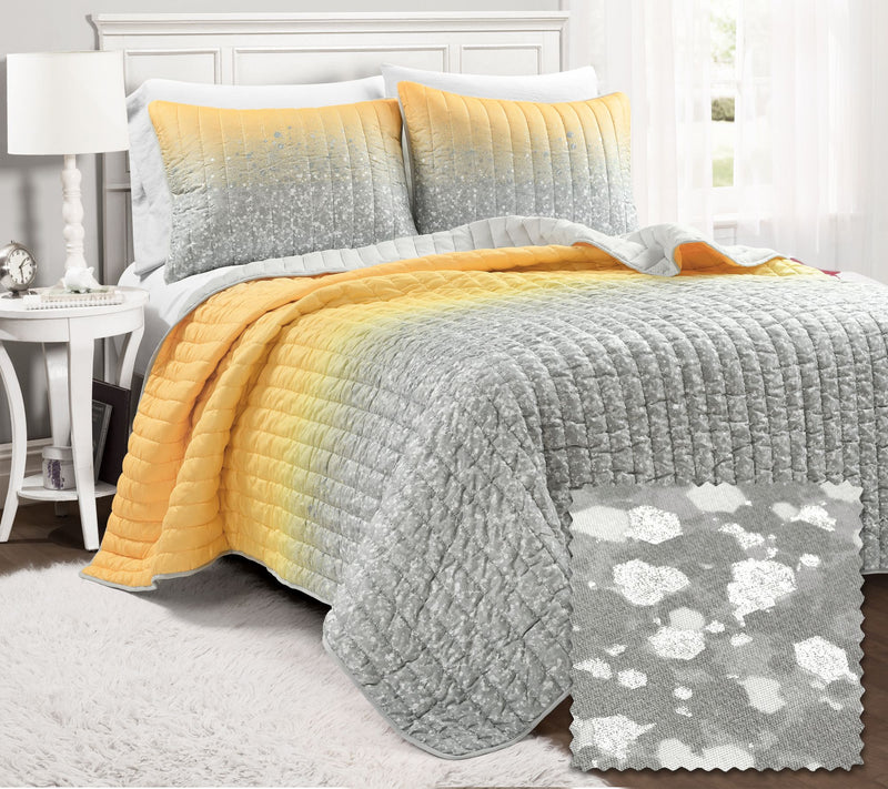 Lush Home Glitter Ombre Metallic Print FULL/QNQuilt — View 7