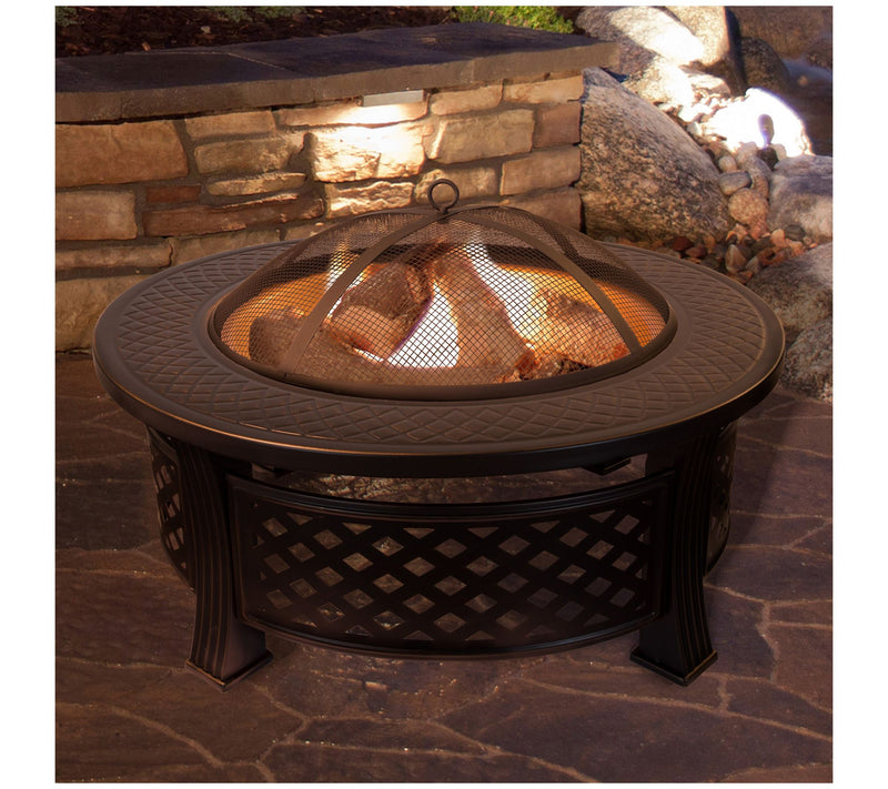Nature Spring 32" Round Fire Pit- Steel Patio Ring — Main view
