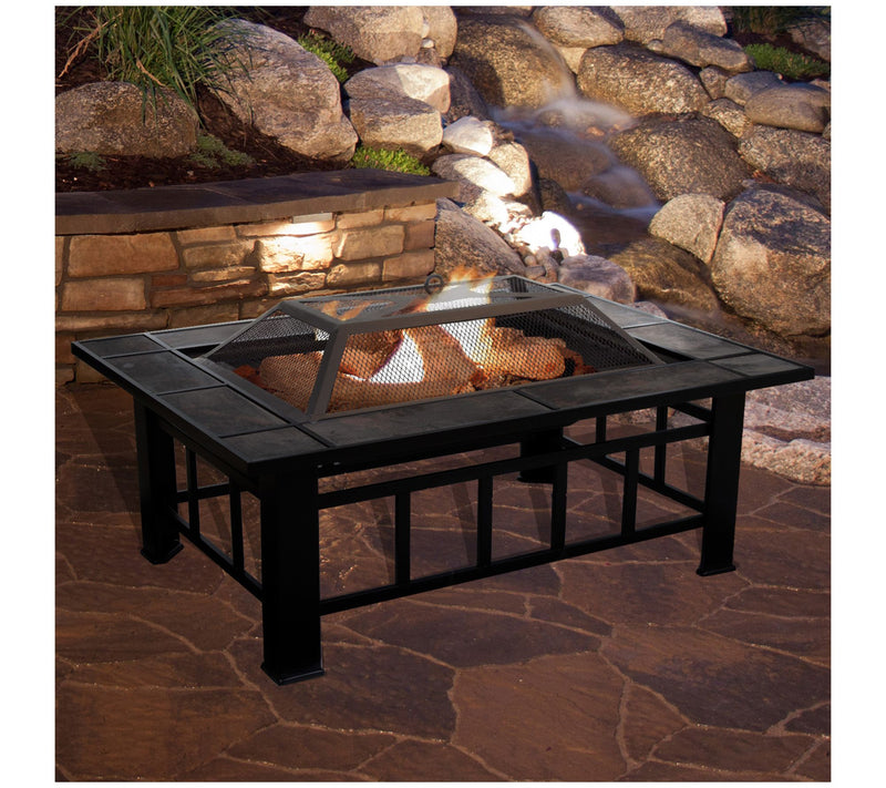 Nature Spring 37" Fire Pit- Marble Tile Design — Main view