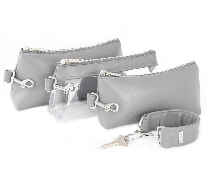 Keyper IT Bags Mini, Luxe, and Luxe Clear & KeyFob Silver — Main view