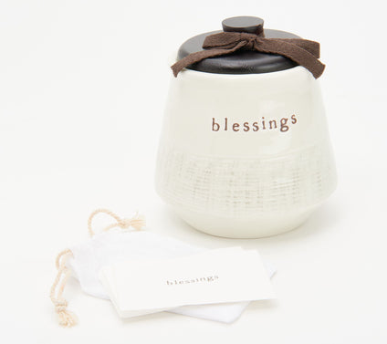 DEMDACO Heartfelt Ceramic Jar with 12 Small Notecards