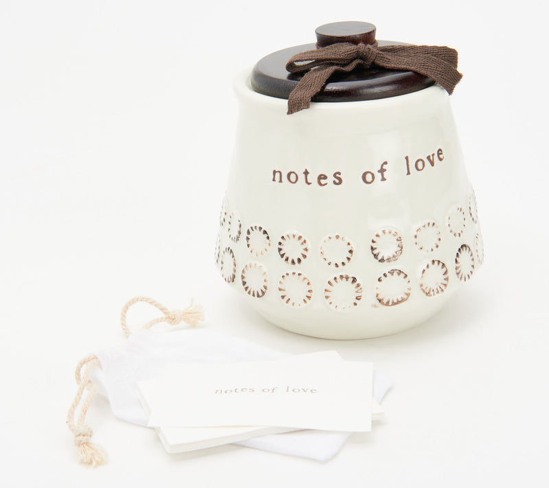 DEMDACO Heartfelt Ceramic Jar with 12 Small Notecards — View 2
