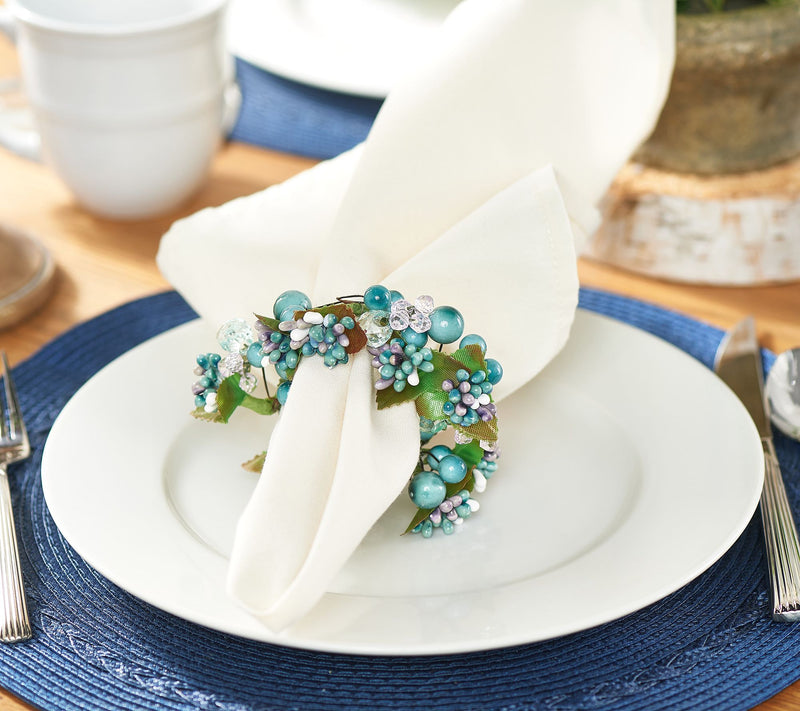 Set of 4 Beaded Napkin Rings by Valerie — View 11