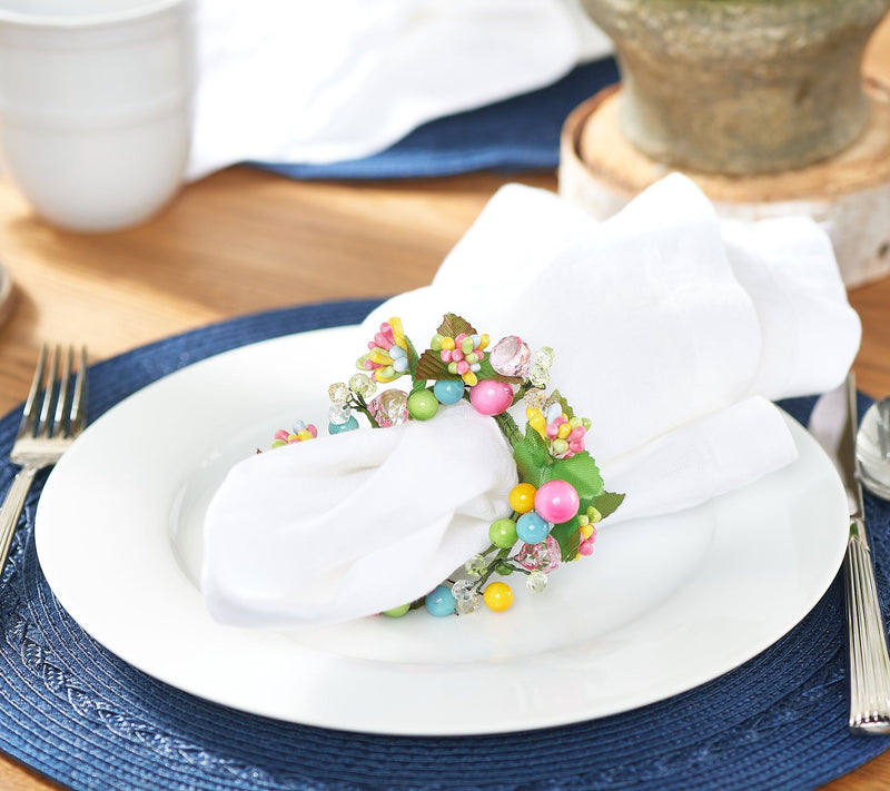 Set of 4 Beaded Napkin Rings by Valerie — View 9