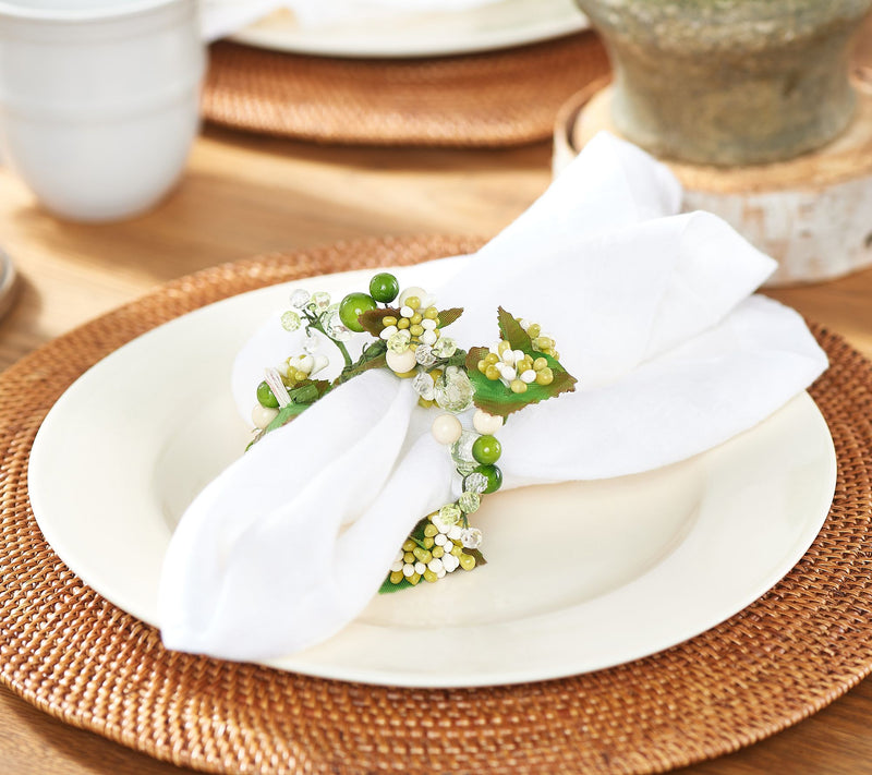 Set of 4 Beaded Napkin Rings by Valerie — View 5