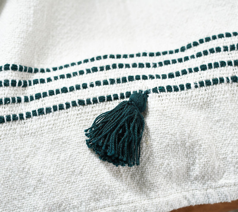 House No. 9 by Home Love 100% Cotton Woven Throw w/ Tassels — View 2