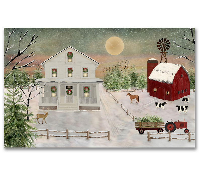 Courtside Market Farm Christmas 12x18 Canvas — View 3