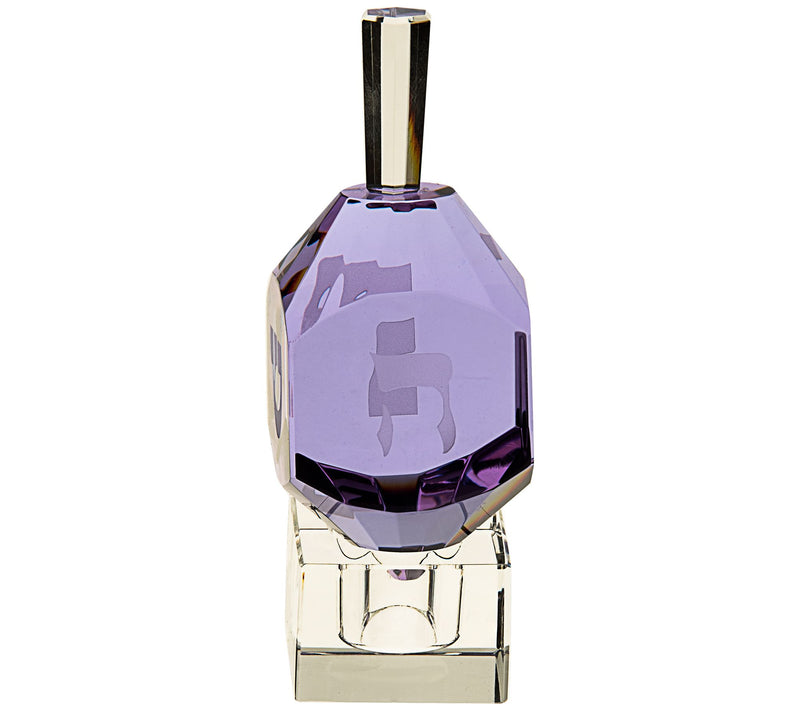 Copa Judaica Nugget Crystal Lavender Dreidel — Main view