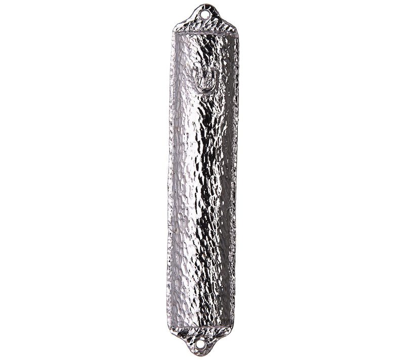 Copa Judaica Mezuzah Case Hammered Silver — Main view