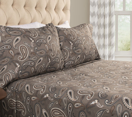 Superior Cotton Flannel  Paisley Sheet Set, California King