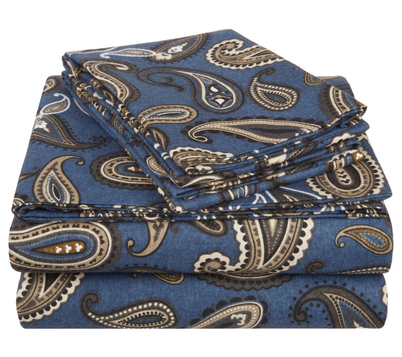Superior Cotton Flannel Deep Pocket Paisley She et Set, Twin X — View 16