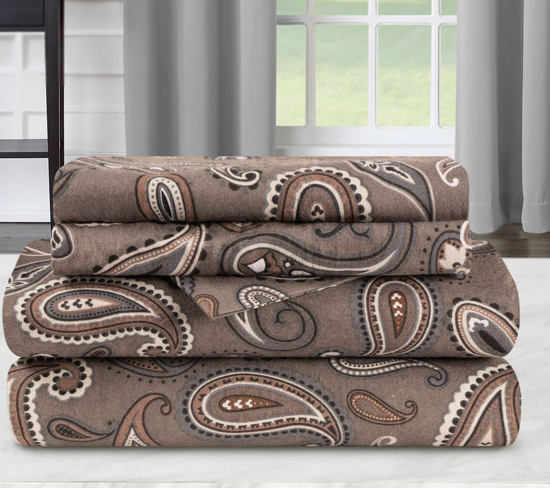 Superior Cotton Flannel Deep Pocket Paisley She et Set, Twin X — View 6