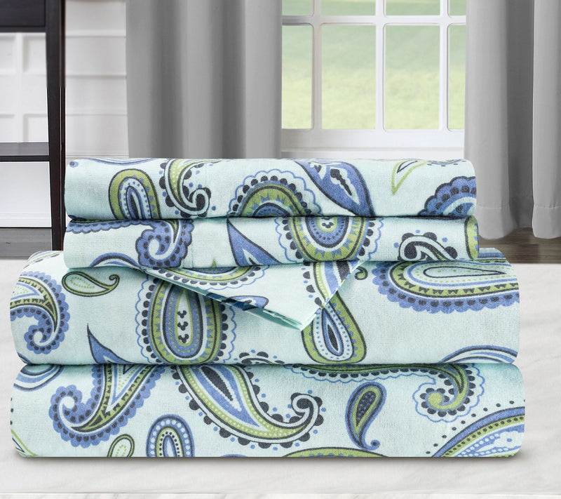 Superior Cotton Flannel Deep Pocket Paisley She et Set, Twin X — View 8