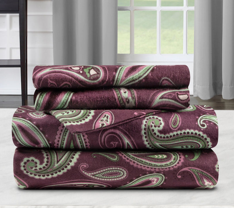 Superior Cotton Flannel Deep Pocket Paisley She et Set, Twin X — View 13