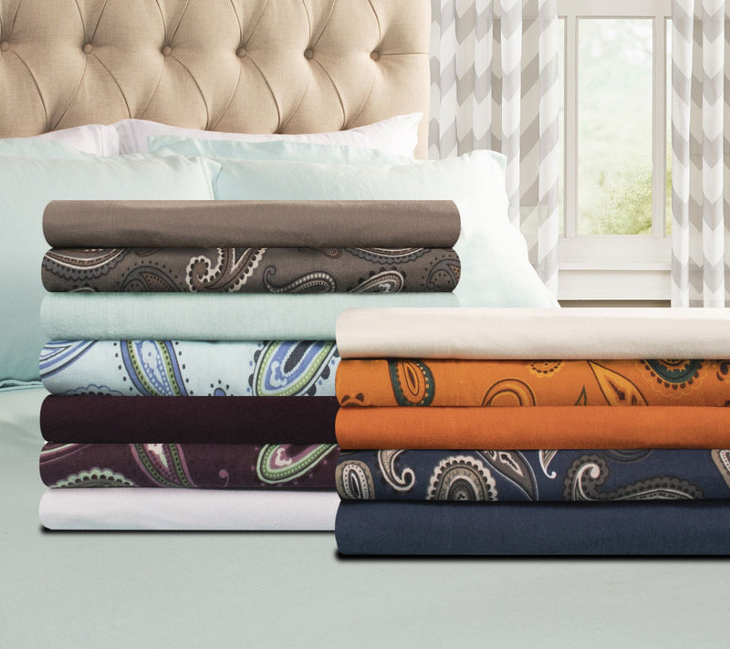 Superior Cotton Flannel Deep Pocket Paisley She et Set, Twin X — View 17