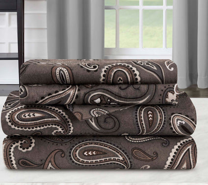 Superior Cotton Flannel Deep Pocket Paisley She et Set, Twin X