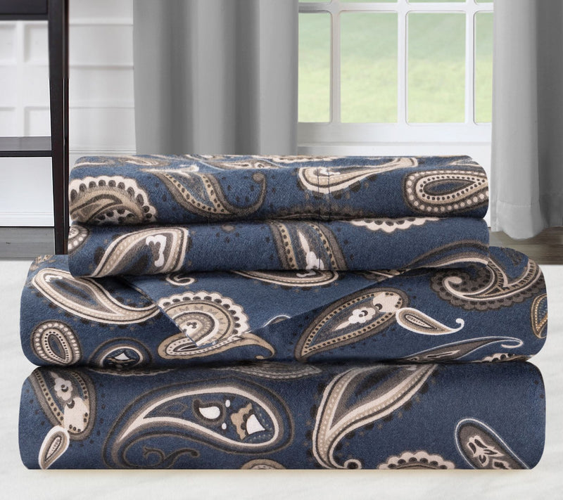 Superior Cotton Flannel Deep Pocket Paisley She et Set, Twin X — View 10