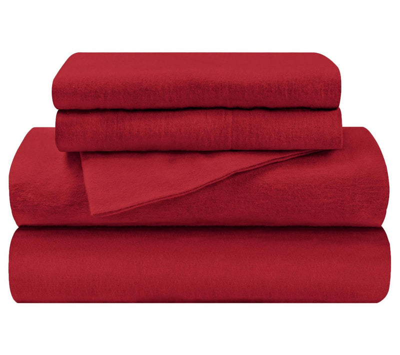 Superior Solid Cotton Flannel Sheet Set, California King — Main view