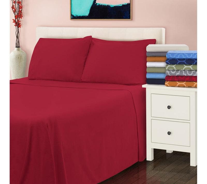 Superior Solid Cotton Flannel Sheet Set, California King — View 18
