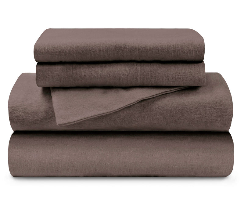 Superior Solid Cotton Flannel Sheet Set, California King — View 11