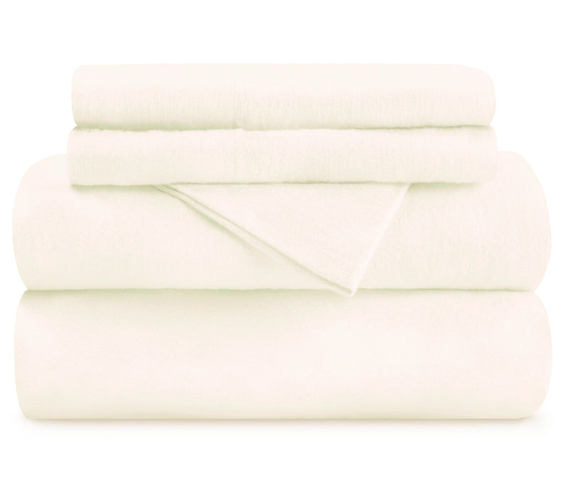 Superior Solid Cotton Flannel Sheet Set, California King — View 5