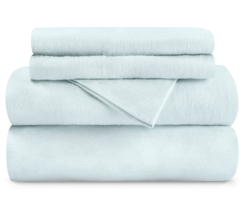 Superior Solid Cotton Flannel Sheet Set, California King — View 7