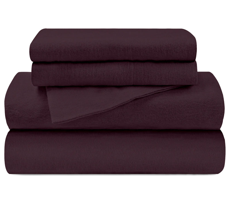 Superior Solid Cotton Flannel Sheet Set, California King — View 14