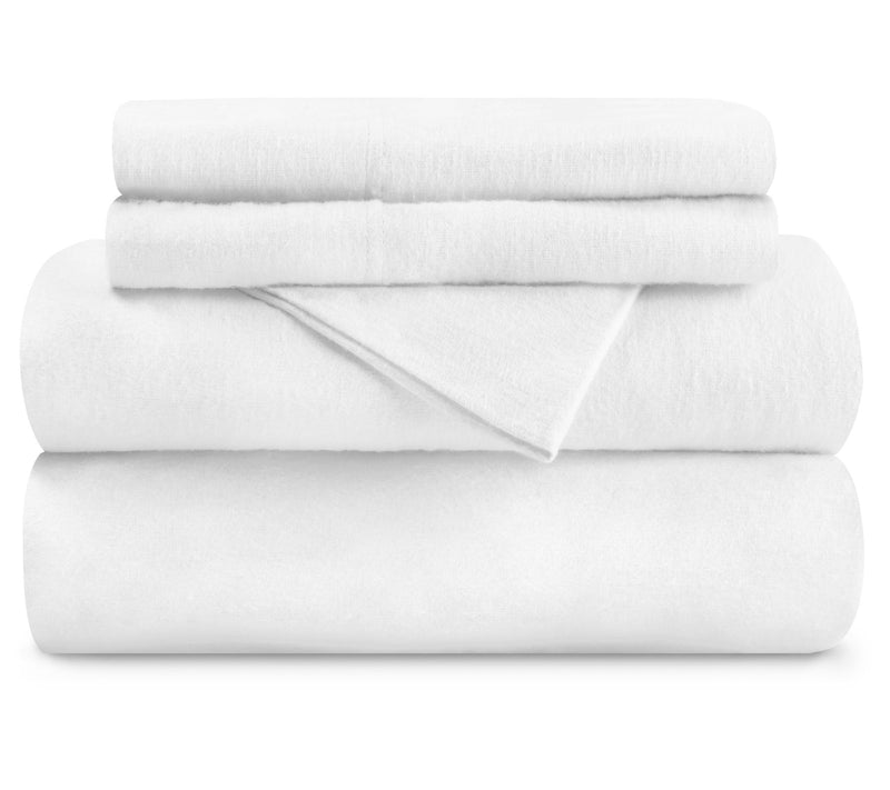 Superior Solid Cotton Flannel Sheet Set, California King — View 15