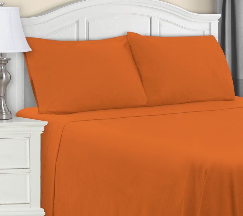 Superior Solid Cotton Flannel Sheet Set, California King — View 20
