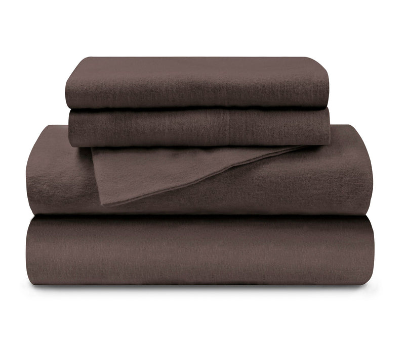 Superior Solid Cotton Flannel Sheet Set, California King — View 17