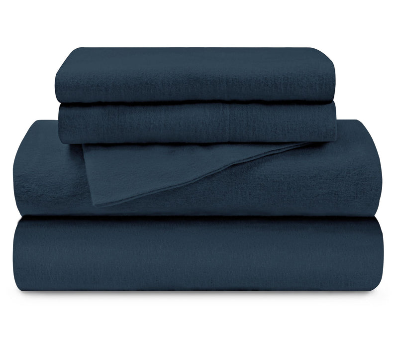 Superior Solid Cotton Flannel Sheet Set, California King — View 9