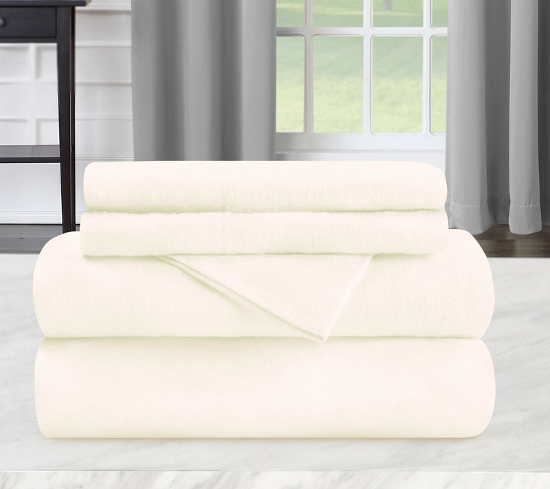 Superior Solid Cotton Flannel Deep Pocket Sheet Set, King — View 24